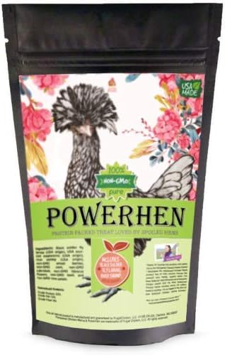 PowerHen (TM) High Protein Treat With Mealworms, Black Soldier Fly Larvae, & Herbs For Backyard Chickens, Chicken Treats from Dahlia Pets
