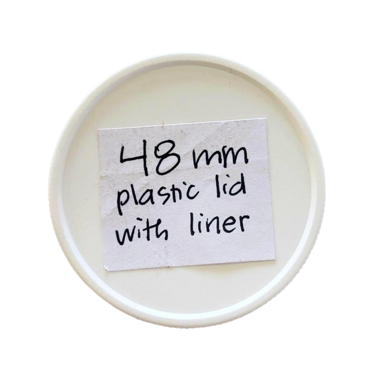 48 mm White Plastic Lids with Pressure Seal