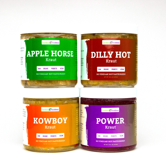 4 Krauts. Mix & Match. 16oz Jars, Pickled & Fermented from Garden Goddess