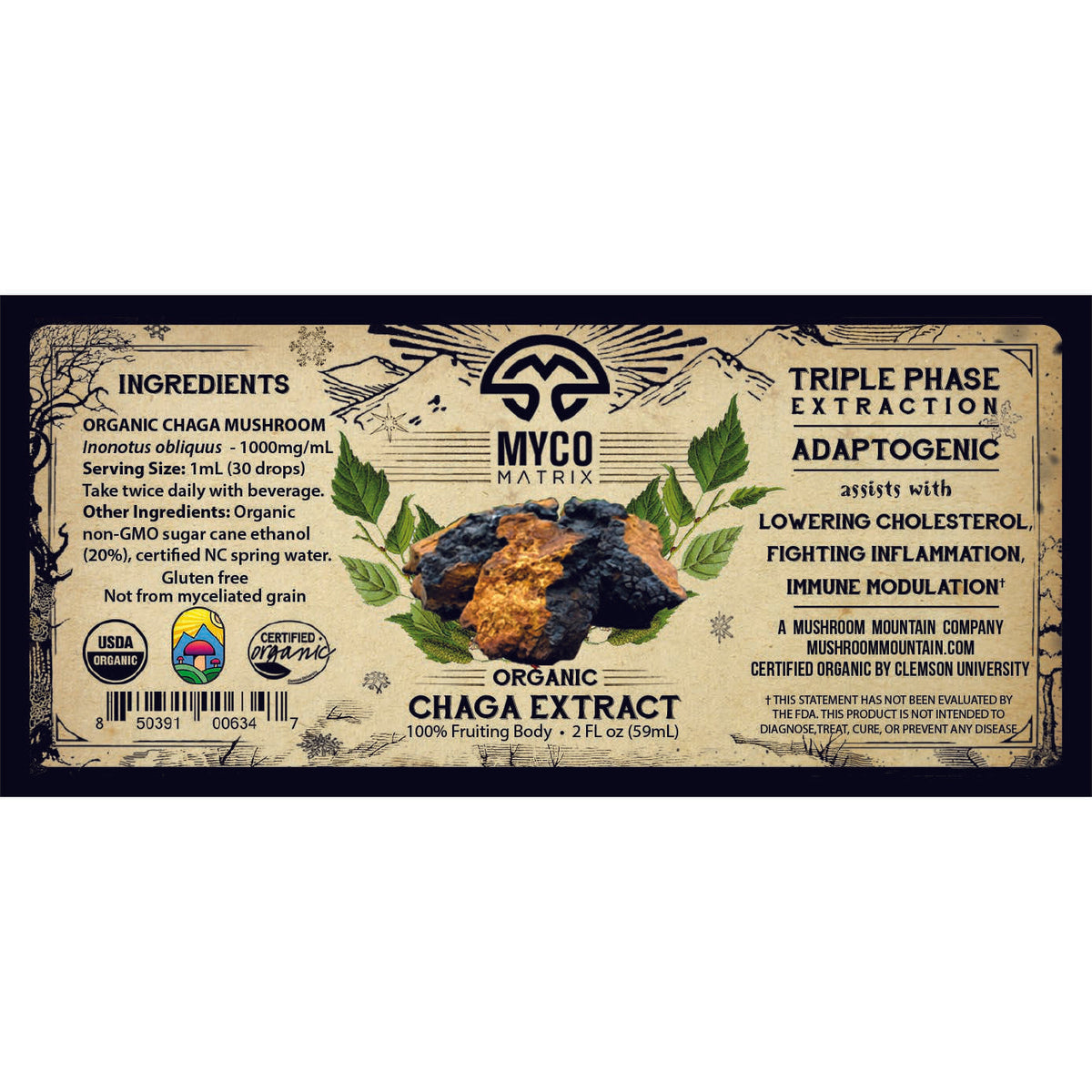 Mycomatrix CHAGA Adaptogenic Mushroom Extract