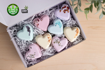 CBD - 8 Bath bombs set -  perfect for a relaxing Mother's day bath, Gift Box from Lizush