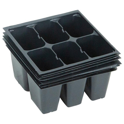 6-Pack Planting Containers for 1020 Tray - Standard (Sheet of 8), Garden from Grow Organic