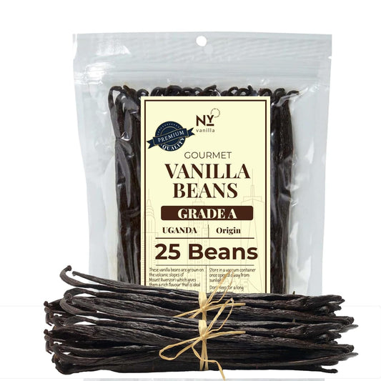 Grade A Vanilla Beans (25 Pack) Baking & Extract Use