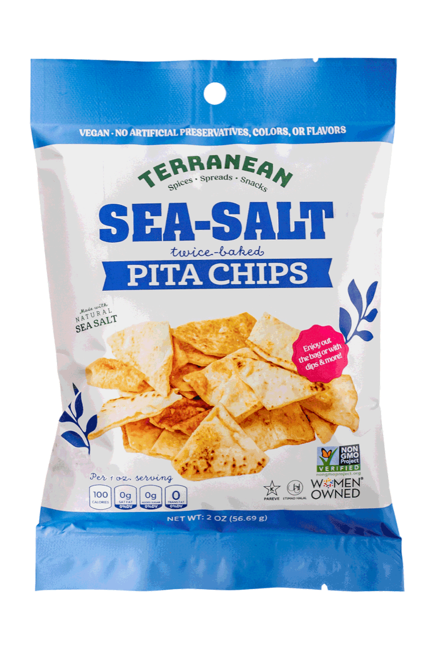 12 Pack of Pita Chips (2 oz.) - Choose your flavor from Terranean Spices, Spreads & Snacks