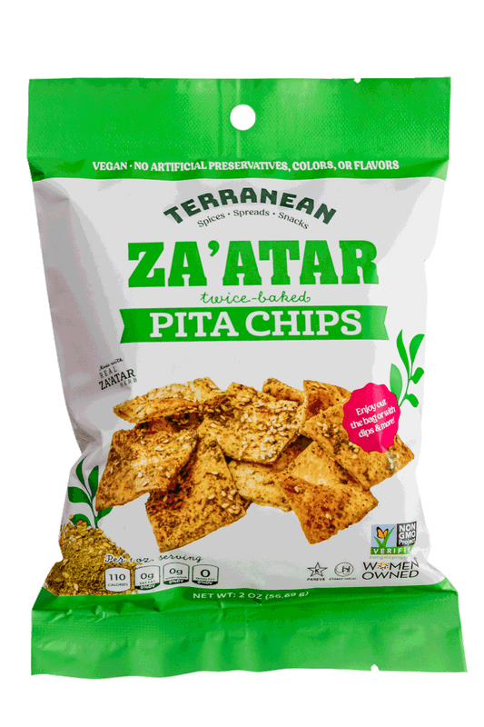 Original Za'atar Chips (2 oz.) 3-pack from Terranean Spices, Spreads & Snacks