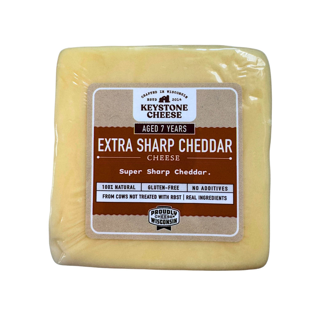 7 Year Aged White Cheddar, Cheese from Keystone Cheese