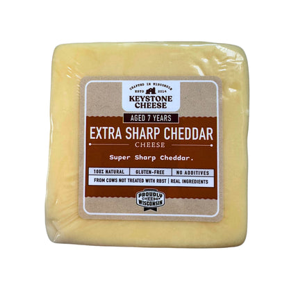 7 Year Aged White Cheddar, Cheese from Keystone Cheese
