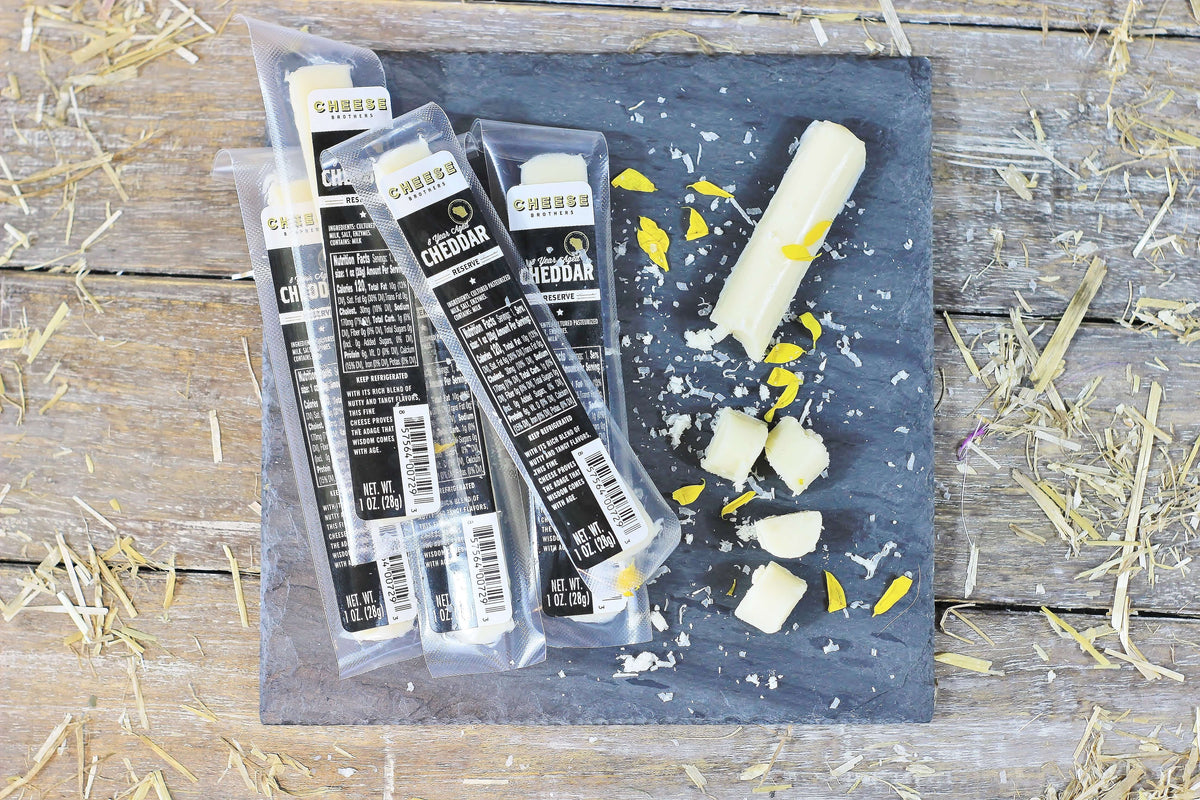 8-Year Aged Cheddar Snack Sticks (30-Pack), Cheese from Cheese Brothers, Inc.
