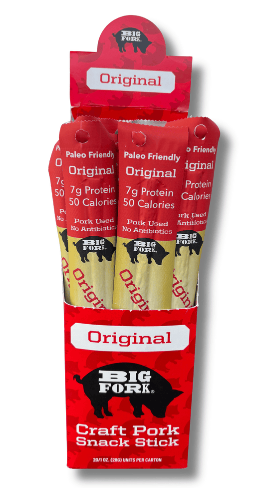 Craft Pork Snack Sticks - One Case (20 sticks) by Big Fork Brands