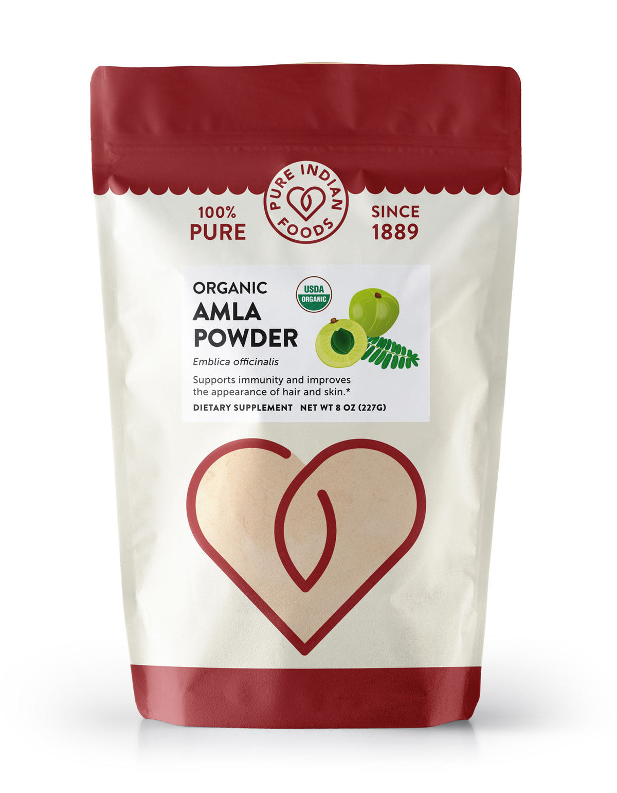 Amla Powder Fine Ground, Certified Organic - 8 oz, Vitamins & Supplements from Pure Indian Foods