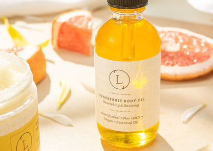 Moisturizing set with Grapefruit body oil and Body scrub, Health & Beauty from Lizush