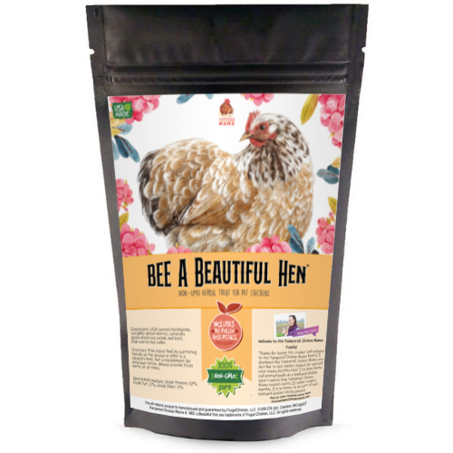 BEE A Beautiful Hen Herbal Treat With Mealworms, Wheat, & Rose Petals For Chickens, Chicken Treats from Dahlia Pets