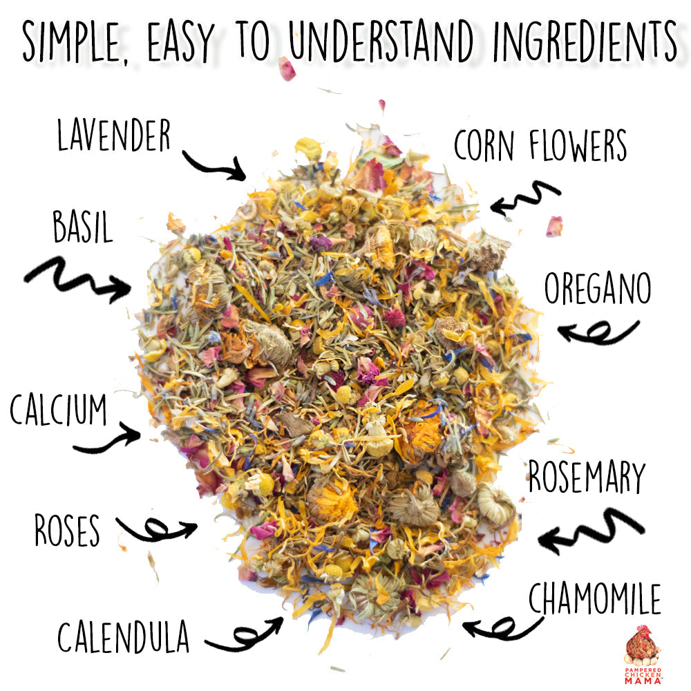 Best Eggs Ever! Nesting Herbs (Chamomile, Roses, Lavender, Cornflowers, & Calendula) For Pet Chickens, Animals & Pet Supplies from Dahlia Pets