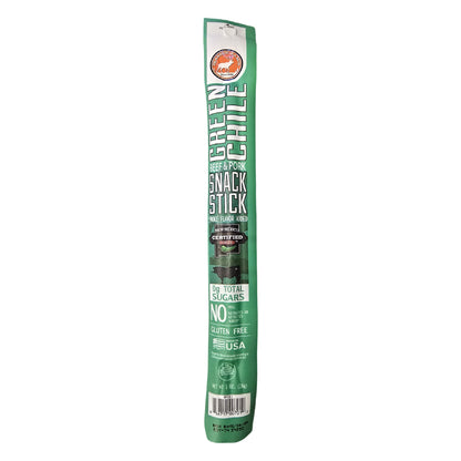 Green Chile and Autumn Blend Chile Beef & Pork Snack Sticks (12 pack), Meat from Pearson Ranch Jerky
