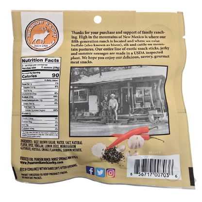 Hot & Sweet Beef Jerky - 3 oz, Meat from Pearson Ranch Jerky