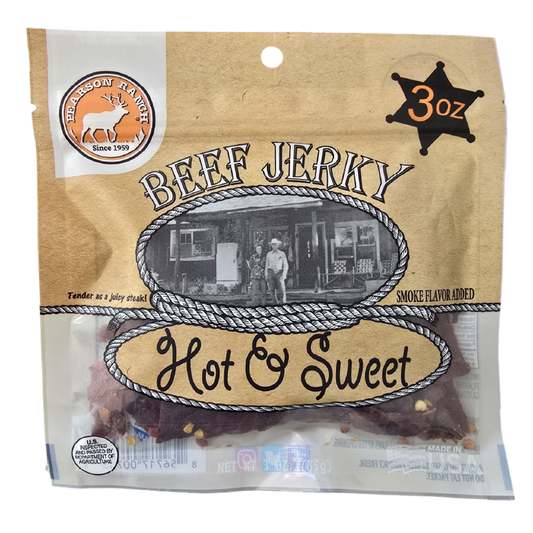 Hot & Sweet Beef Jerky - 3 oz, Meat from Pearson Ranch Jerky