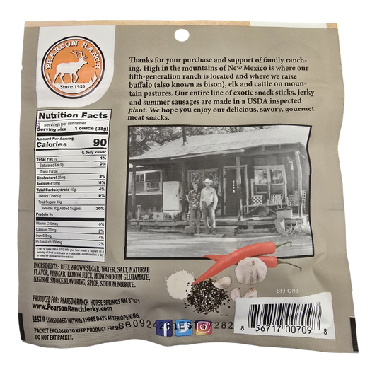 Cowboy Original Beef Jerky - 3 oz, Meat from Pearson Ranch Jerky