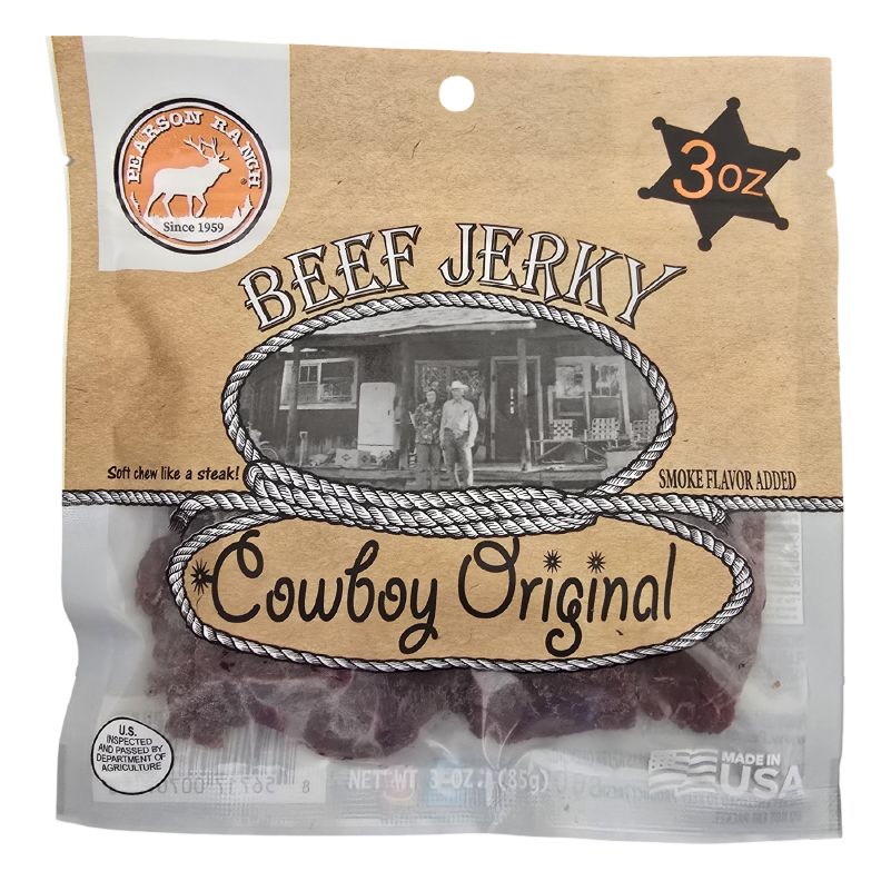 Cowboy Original Beef Jerky - 3 oz, Meat from Pearson Ranch Jerky