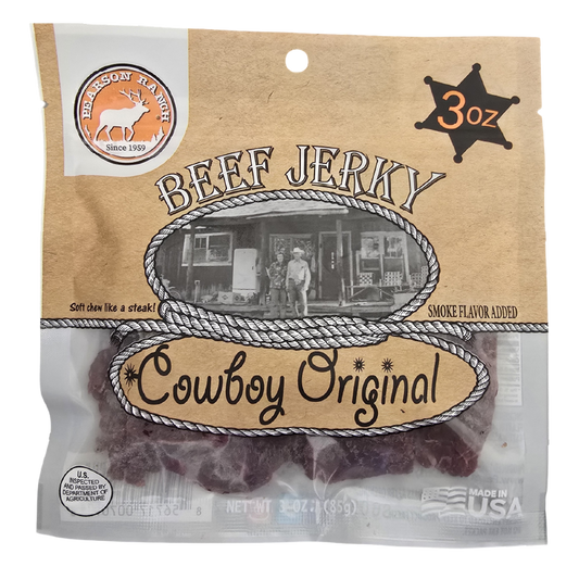Cowboy Original Beef Jerky - 3 oz, Meat from Pearson Ranch Jerky