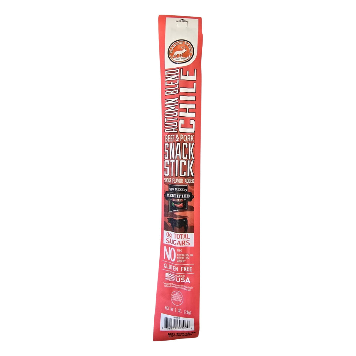 Autumn Blend Chile Beef & Pork Snack Stick, Meat from Pearson Ranch Jerky