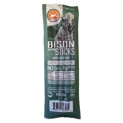 Bison Hickory Snack Stick Multipack, Meat from Pearson Ranch Jerky