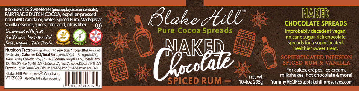 Naked Chocolate Spiced Rum Spread, Jams & Jellies from Blake Hill Preserves