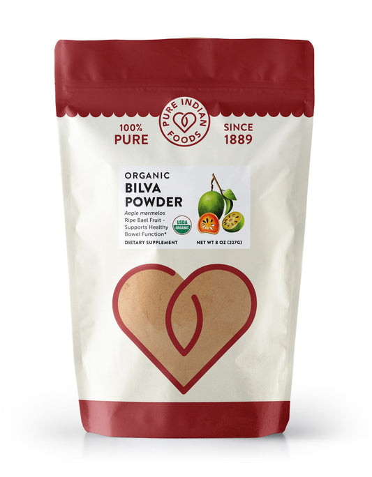 Bilva / Bael Fruit Powder, Certified Organic - 8 oz, Vitamins & Supplements from Pure Indian Foods