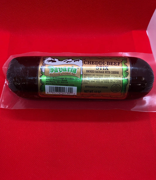 Bavaria Cheddi-Beef Stix Summer Sausage, 12oz