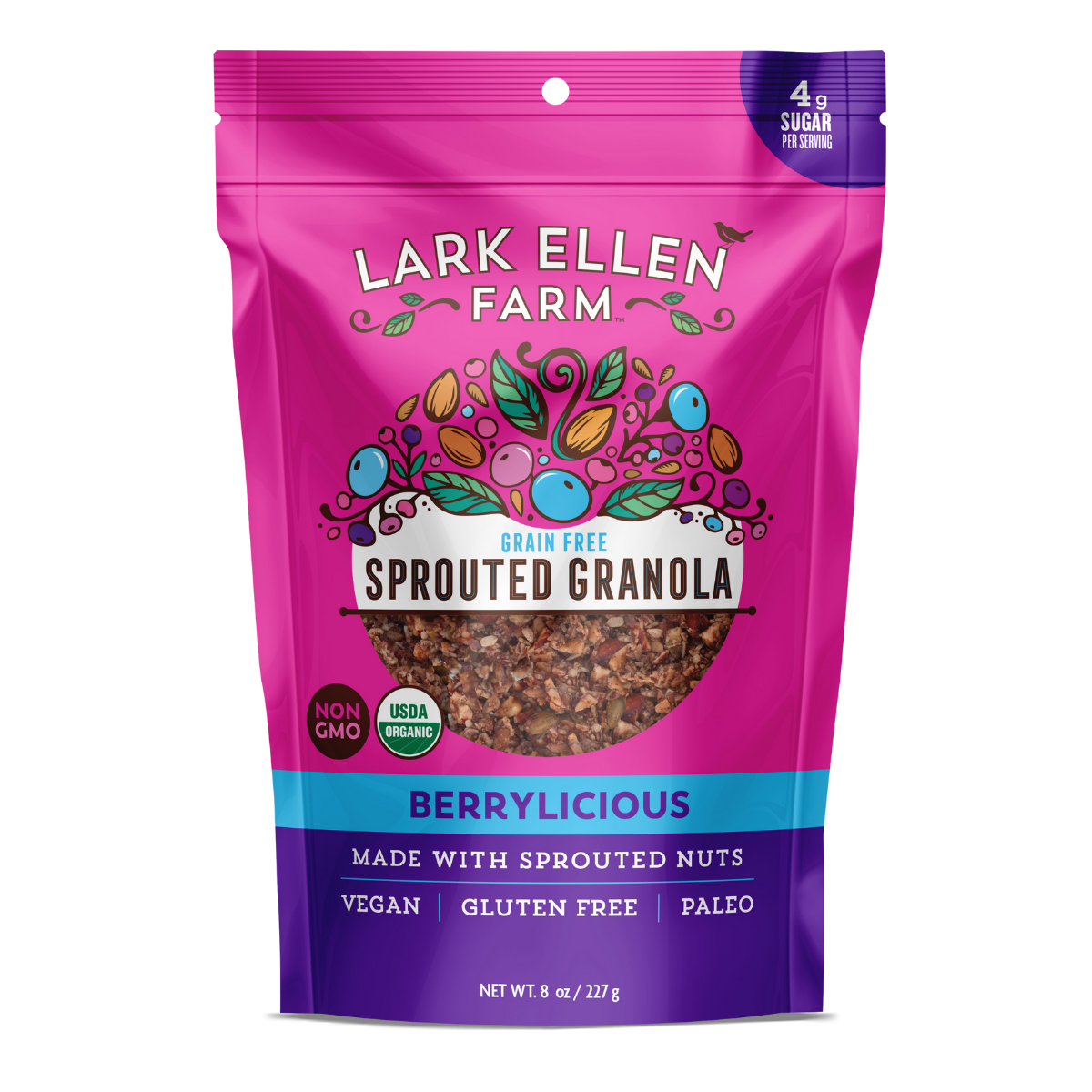 Berrylicious Sprouted Granola by Lark Ellen Farm