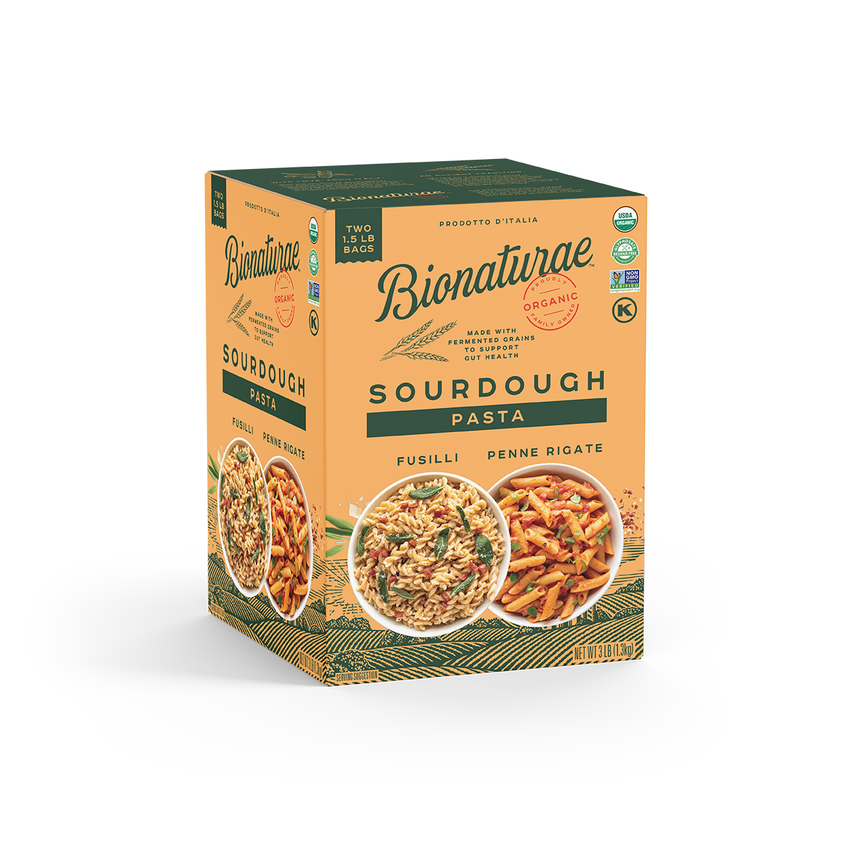 Organic Sourdough Family Size Penne & Fusilli from Jovial Foods, Inc