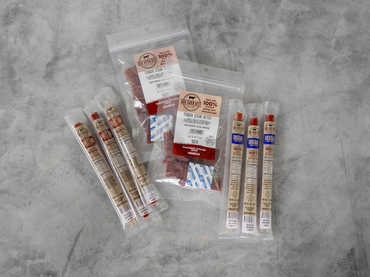 Trail Boss Box - Beef Jerky & Beef Sticks Package by Oak Barn Beef