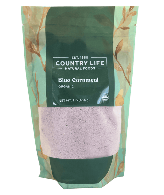 Cornmeal, Blue, Organic, Grains, Rice & Cereal from Country Life Natural Foods