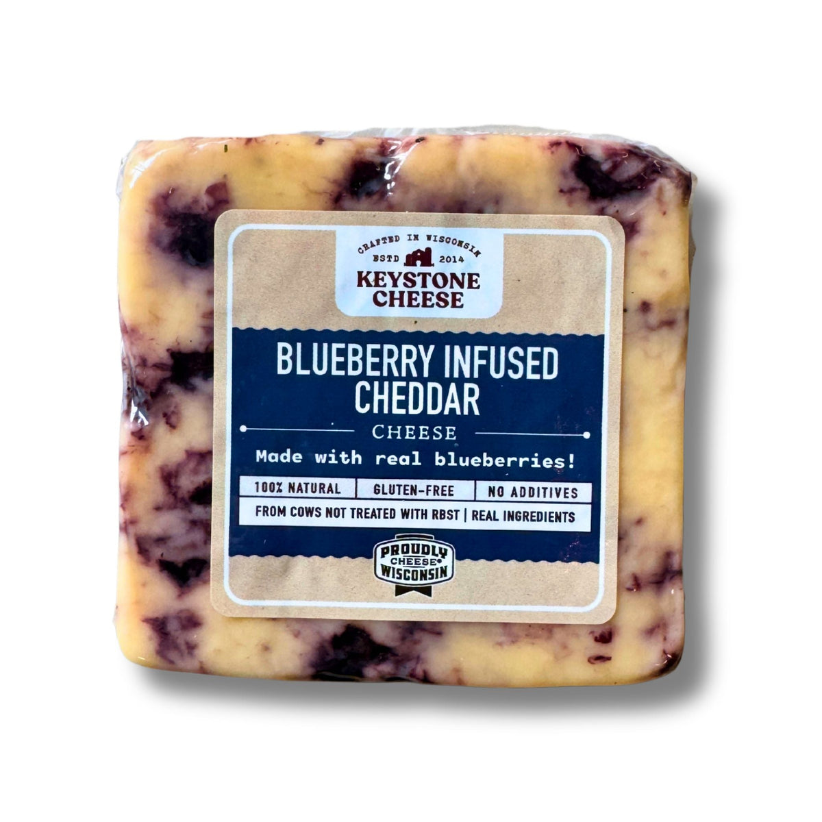 Blueberry Infused Cheddar, Cheese from Keystone Cheese