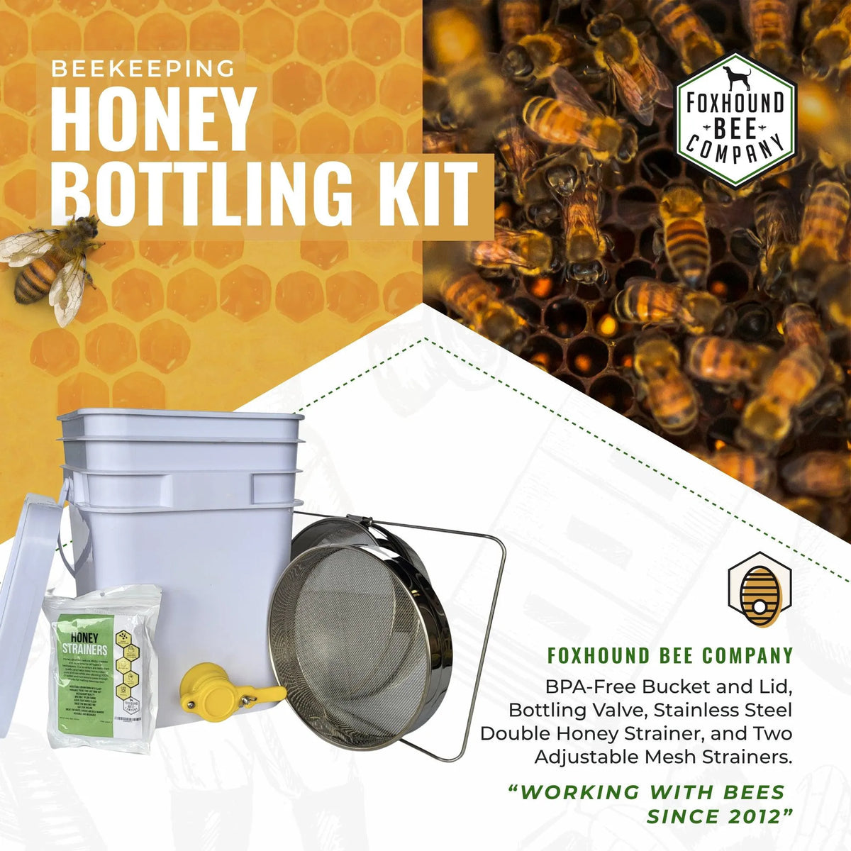 Bottling Bucket Kit with Honey Gate and Strainers, image 2 of 8