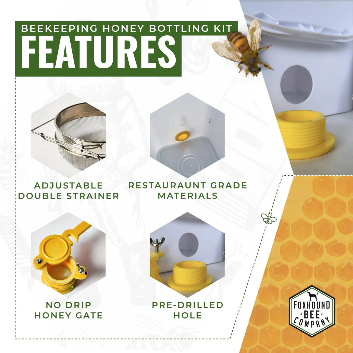 Bottling Bucket Kit with Honey Gate and Strainers, image 3 of 8