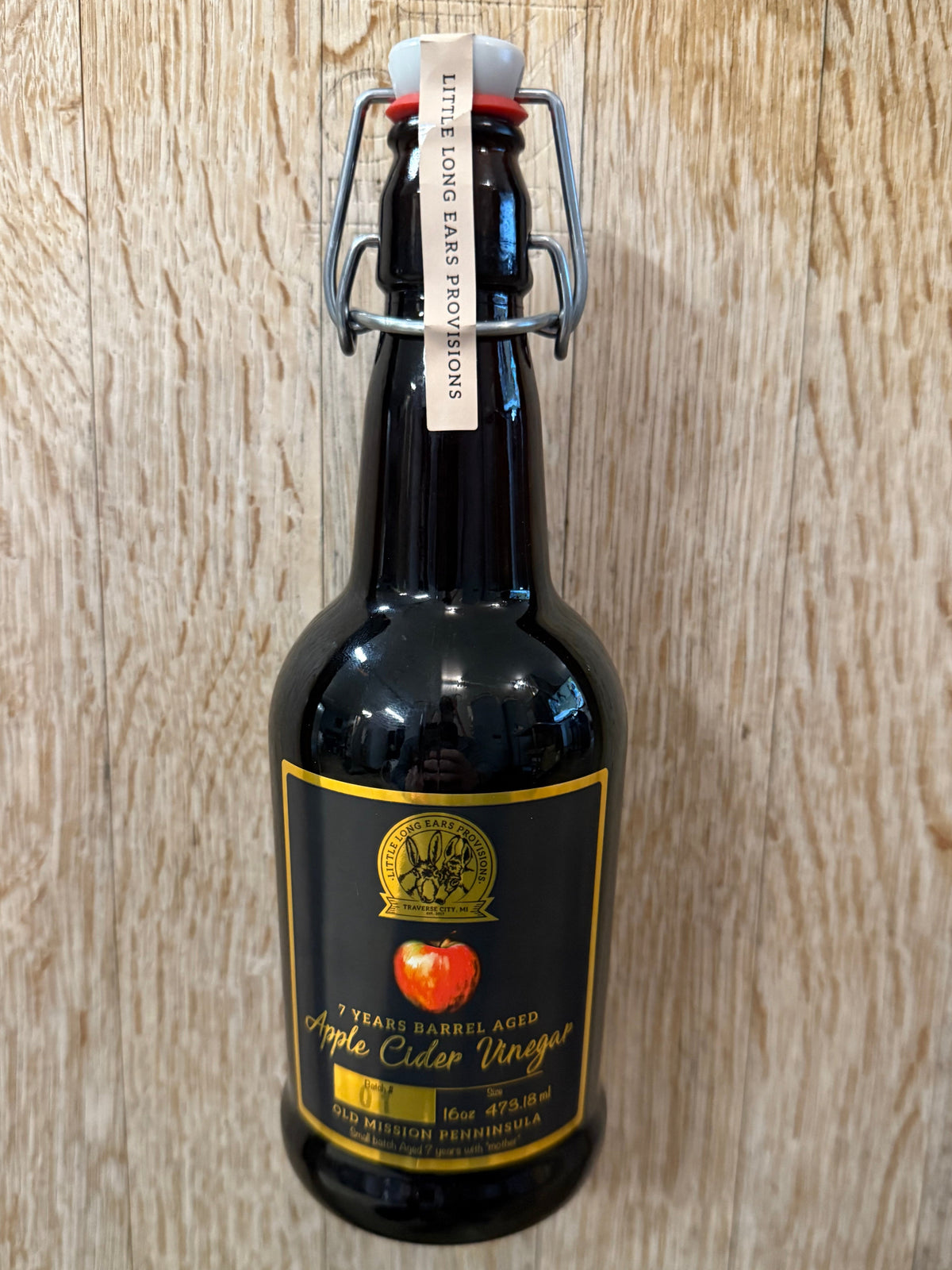 7 year Barrel Aged Apple Cider Vinegar from Donkey Provisions
