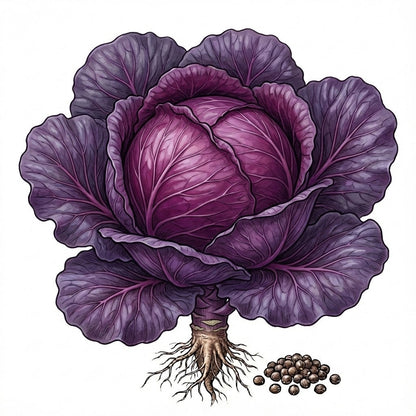 CABBAGE Seeds, Red Acre