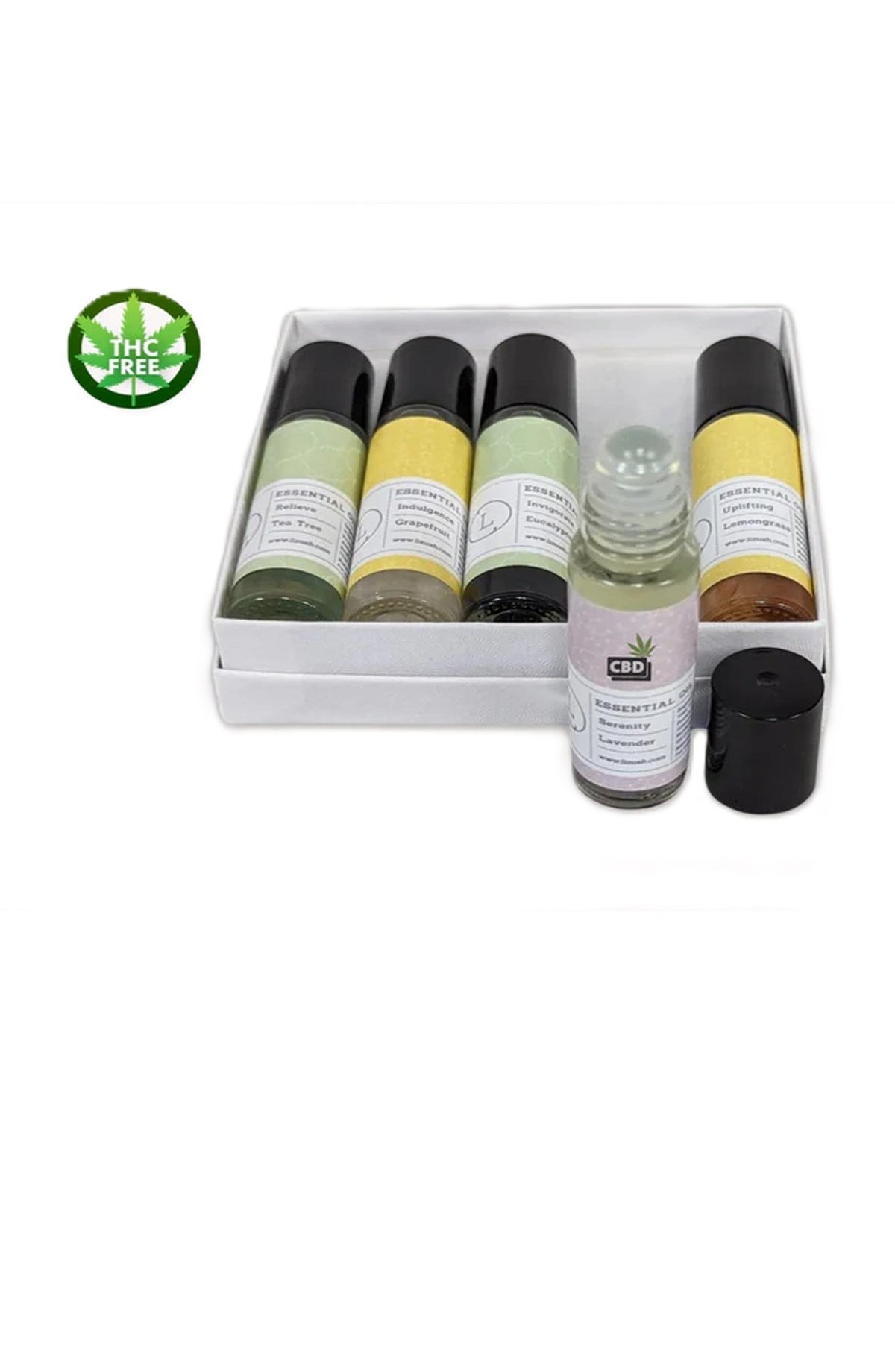 CBD Essential Oils Roll-On set with Crystals and CBD (THC free), Health & Beauty from Lizush
