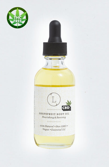 CBD Natural Body Oil with CBD, Grapefruit Moisturizing Body Oil (THC free), Health & Beauty from Lizush