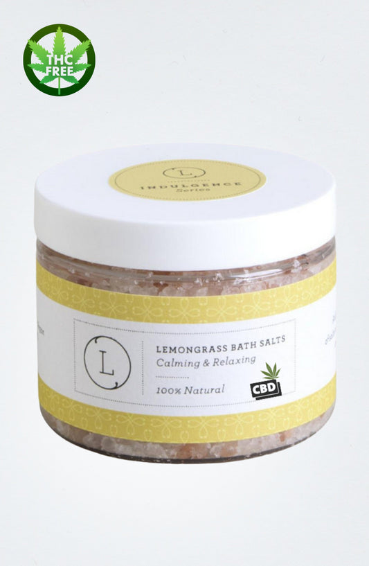 CBD Grapefruit Natural Bath Salt Soak with CBD. Made with Dead sea, Epsom and Himalayan salts (THC free), Health & Beauty from Lizush