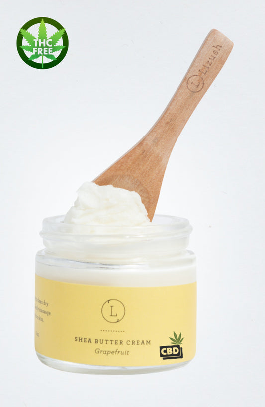 CBD Grapefruit Shea Butter Body Cream with CBD, Shea Body Lotion (THC free), Health & Beauty from Lizush