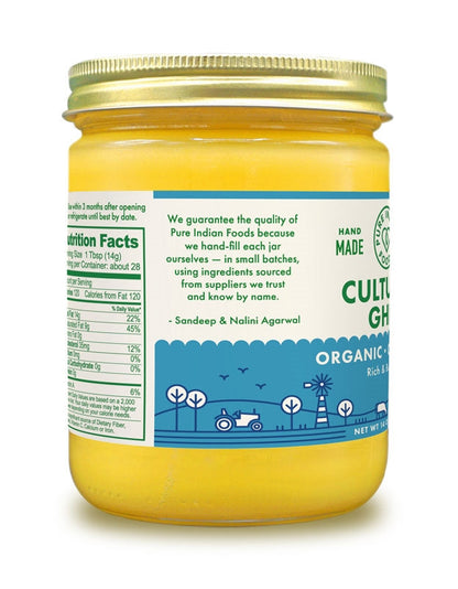 Cultured Ghee, Grassfed & Certified Organic