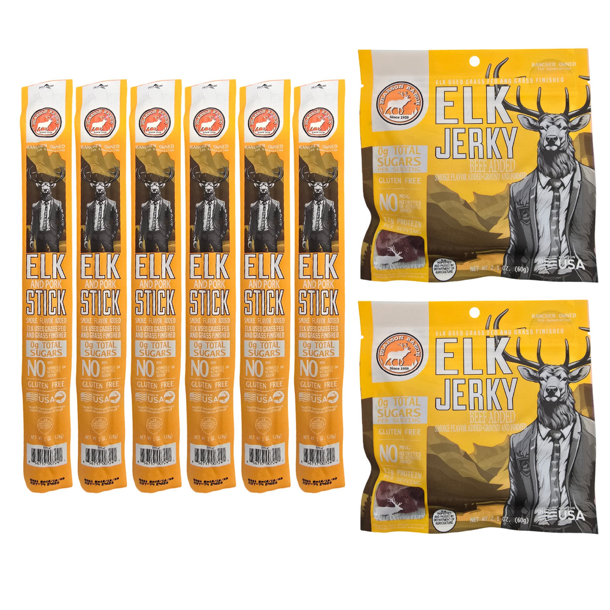 The City Slicker - Elk Variety Pack, Meat from Pearson Ranch Jerky