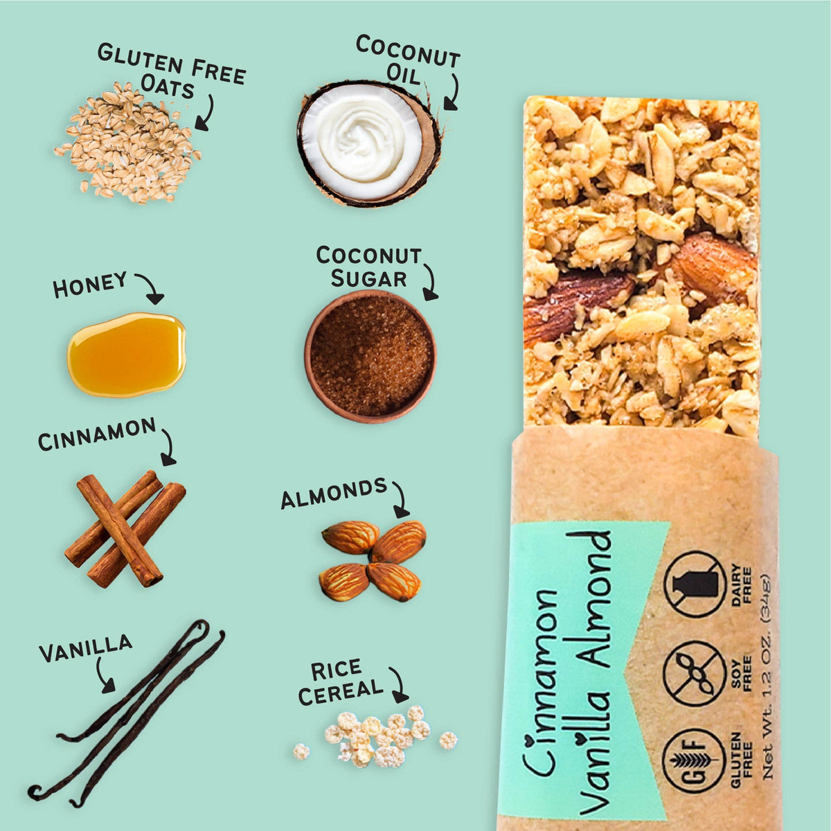 Cinnamon Vanilla Almond Granola Bars, image 2 of 8