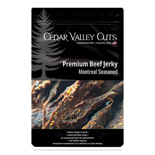 Montreal Seasoned Premium Beef Jerky, Beef Jerky from Cedar Valley Cuts