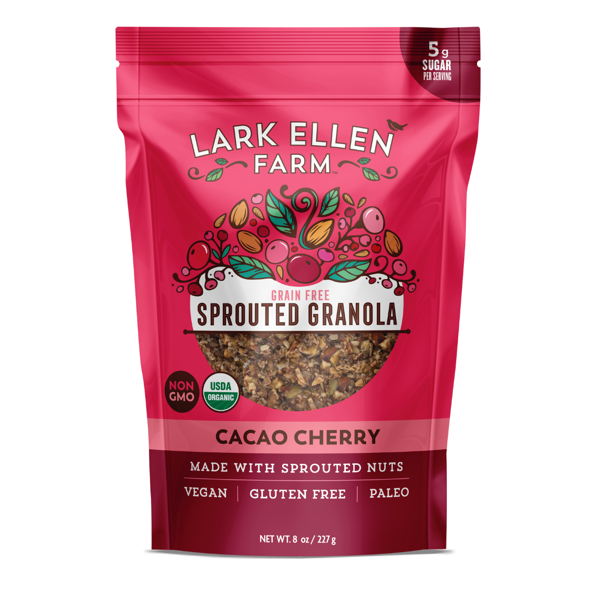Cacao Cherry Sprouted Granola by Lark Ellen Farm