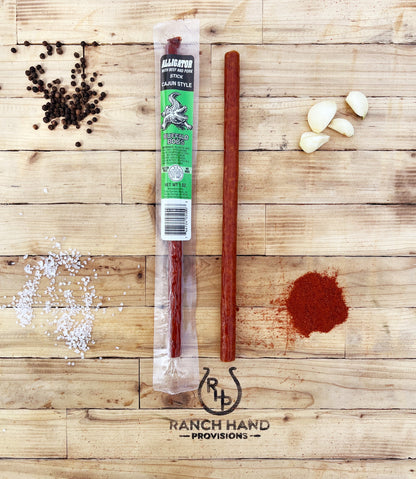 Alligator Beef Jerky Stick — Cajun Style, Meat from Ranch Hand Provisions