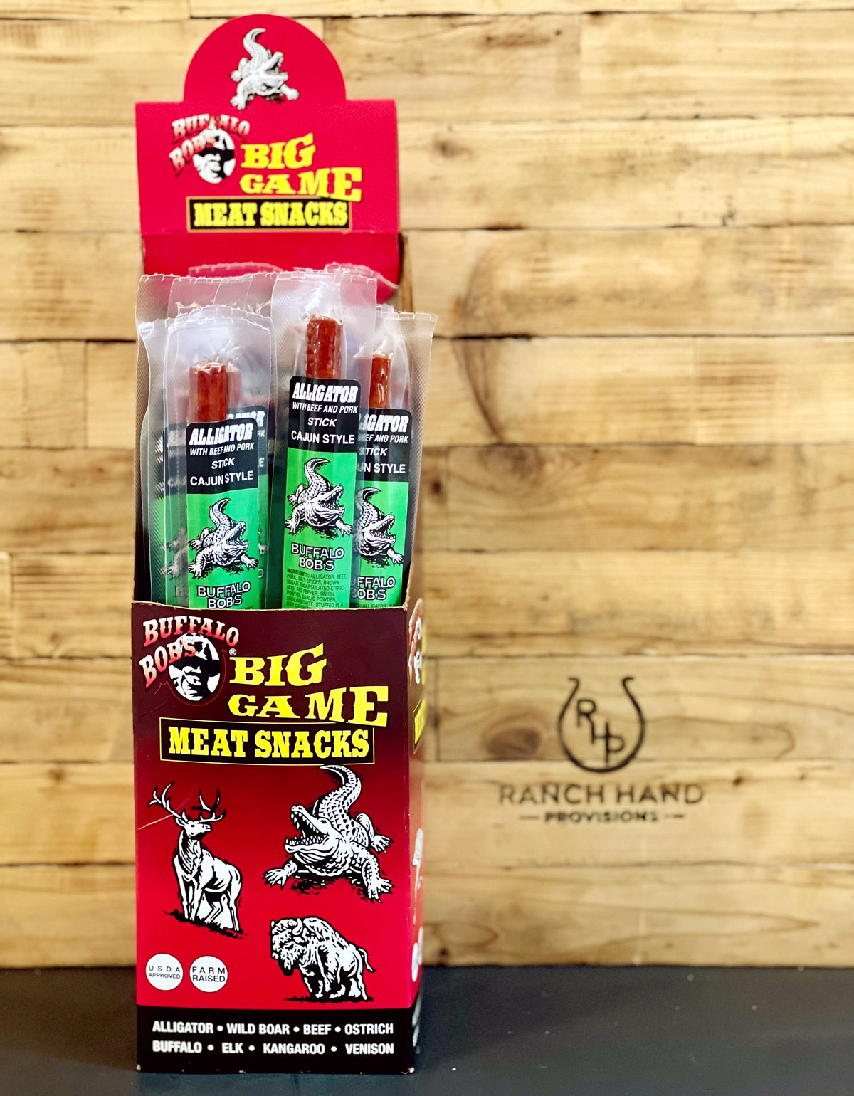 Alligator Beef Jerky Stick — Cajun Style, Meat from Ranch Hand Provisions