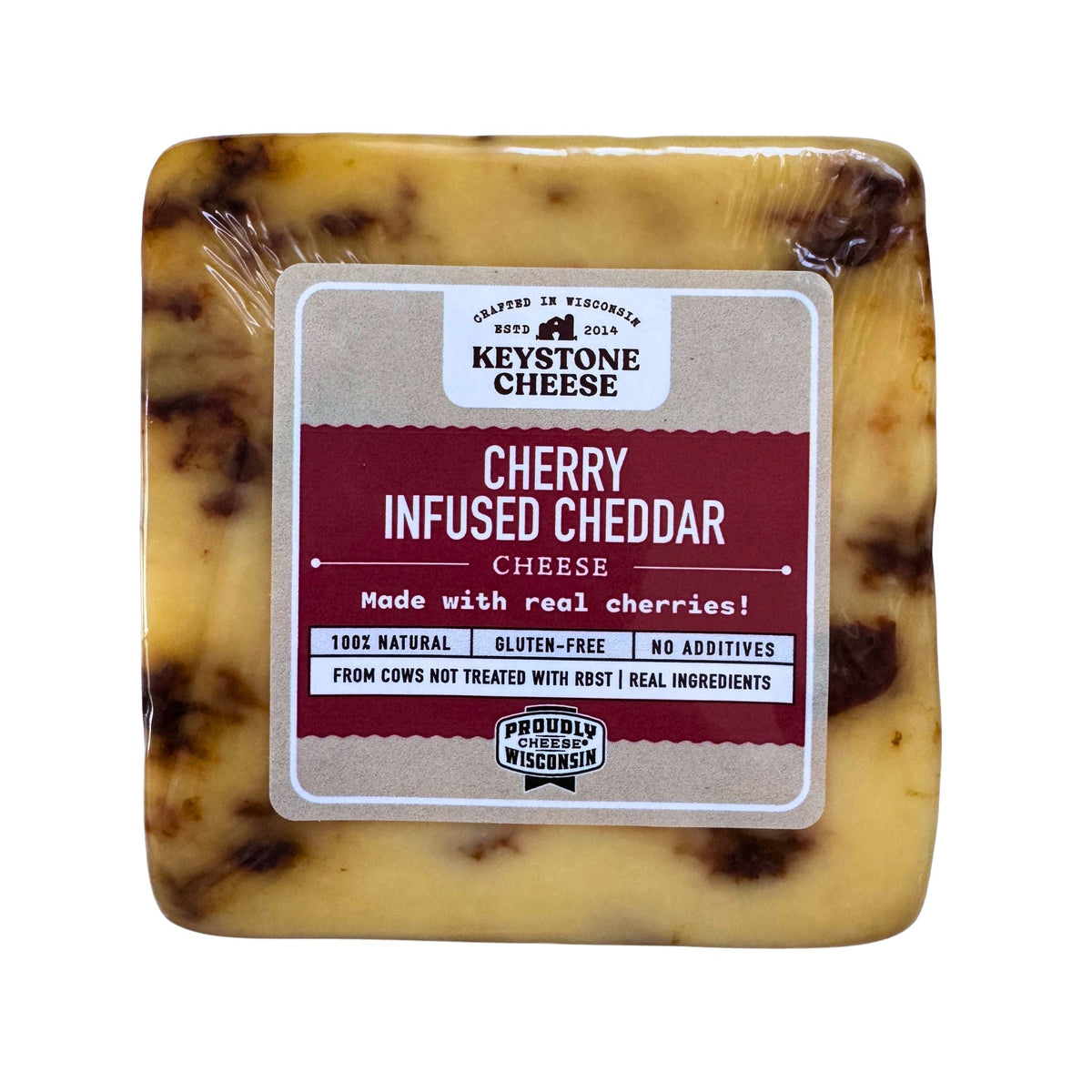 Cherry Infused Cheddar, Cheese from Keystone Cheese