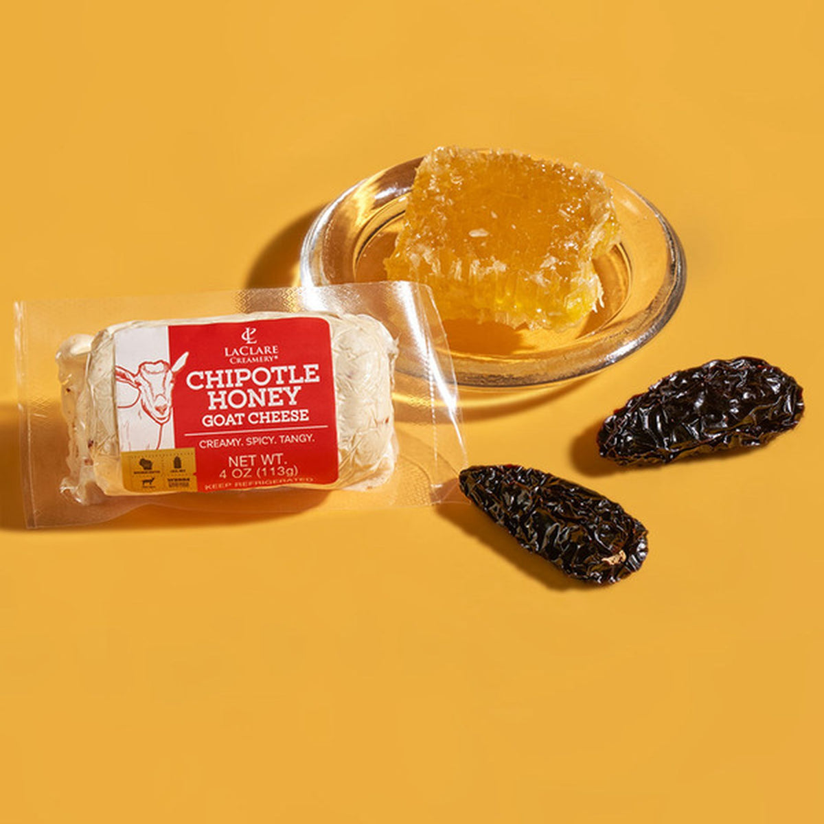 LaClare Chipotle Honey Goat Cheese, Cheese from Keystone Cheese